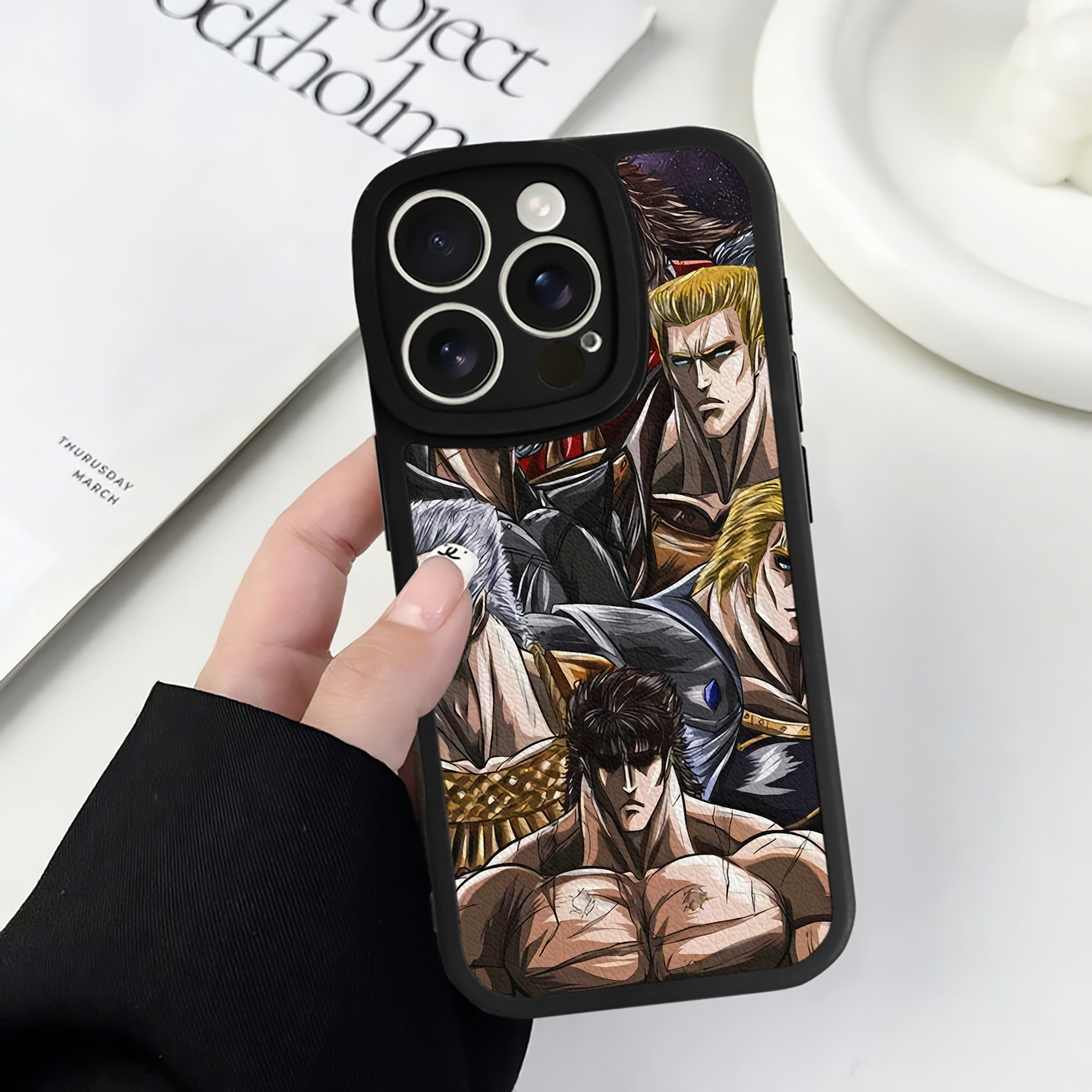 （画像用） 北斗の拳 Fist of the North Star 【iPhone 16シリーズ対応】シリコンスマホケース（レザー調） 材質：シリコン